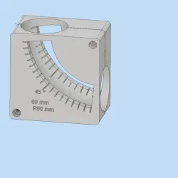 3d print file for 69 mm Radius 90 mm Elbow Cutting Fixture.