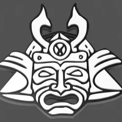 3D printable japanese oni masks pendant