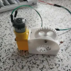 3D printed electric worm gear