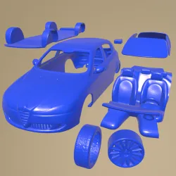 Alfa Romeo 147 5-door 2009 PRINTABLE CAR IN SEPARATE PARTS