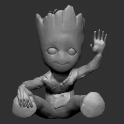 baby groot pen holder