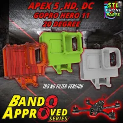 [Bando Approved Series] ImpulseRC Apex 5, Apex HD, Apex DC Gopro Hero 9/10/11 Mount 20 Degree