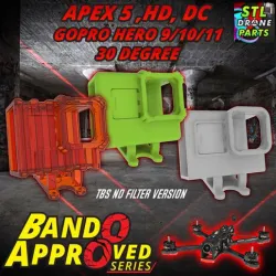 [Bando Approved Series] ImpulseRC Apex 5, Apex HD, Apex DC Gopro Hero 9/10/11 Mount 30 Degree