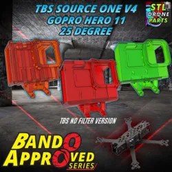 [Bando Approved Series] TBS Source One V4 Gopro Hero 9/10/11 Mount 25 Degree