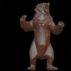 Bear miniature 3D print model