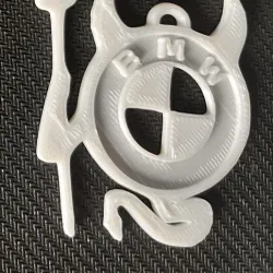 Bmw devil car keychain keyring