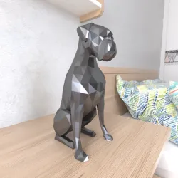 Boxer Dog Lowpoly