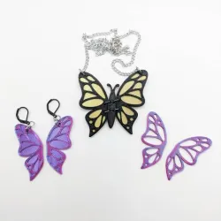 Butterfly Necklace Earring Set