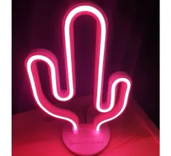 Cactus 18cm neon lamp frame and stand