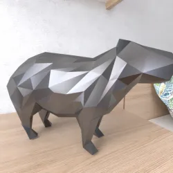Capibara lowpoly