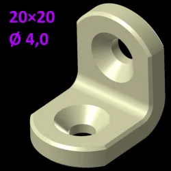 CHAIR BRACKET 20×20×16, SCREW Ø 4.0 MM