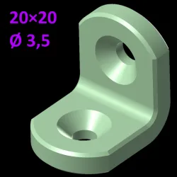 CHAIR SQUARE 20×20×16, SCREW Ø 3.5 mm