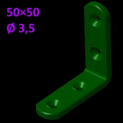 CHAIR SQUARE 50×50×16, SCREW Ø 3.5 mm