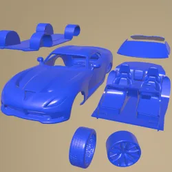 Dodge Viper GTS 2013 PRINTABLE CAR IN SEPARATE PARTS