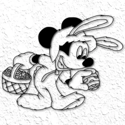 easter bunny mickey mouse wall art easter egg mickey wall decor