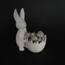 Easter bunny with candy bowl