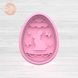 EASTER EGG (N2) CUTTER WITH STAMP / COOKIE CUTTER