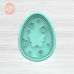 EASTER EGG (N8) CUTTER WITH STAMP / COOKIE CUTTER