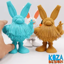 Easter Hairy Gnome with a bunny costume