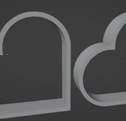 Flat Heart Flower Holder