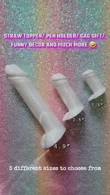 Gag Gift Bachelorette Party Gift Items  Adult Humor  Pen holder/ Straw Topper