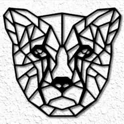 geometric bear wall art bear face wall decor