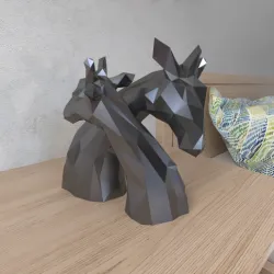 Giraffe Hug lowpoly