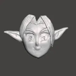 Hero Mask - Link mask Zelda Ocarina of Time Inspired Cosplay Mask (Fan Art, Wearable)