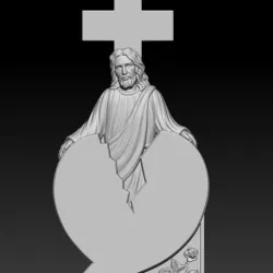 Jesus 3d stl tombstone