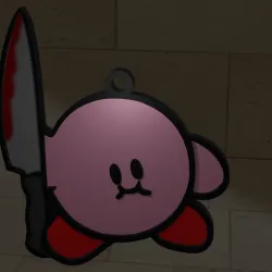 Kirby knife keychain