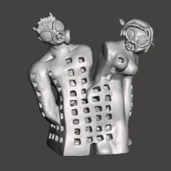 Manga Style Building - Printable Diorama / Display Prop (Scalable)