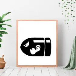 Mario Missile SVG / STL