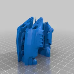 Megathron EVE game - spaceship 2 parts