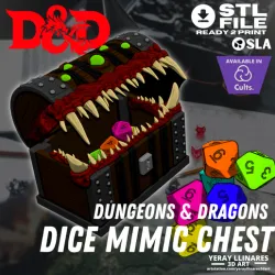 Mimic Dungeons and Dragons Role Dice Chest
