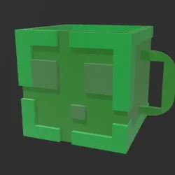 Minecraft Slime Head Pencil Holder