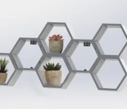 Modular Hexagon Shelf Foldable Print - MAKE YOUR OWN PATTERN