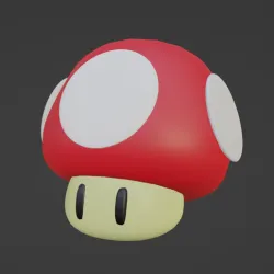 Mushroom Mario Bros Flower pot/lapicle holder