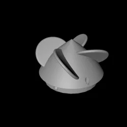 Optimized, power saving, propeller boss cap for electric trolling motors