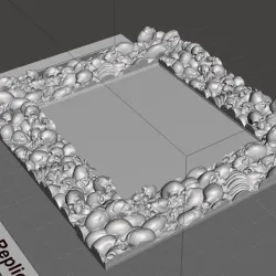 photo frame with skulls