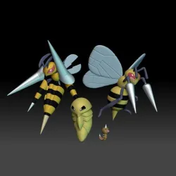 Pokemon Beedrill Mega Evolution 3D print model