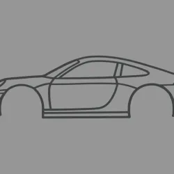 Porsche 911 2023 Wall Silhouette