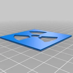 Radioactive logo stencil
