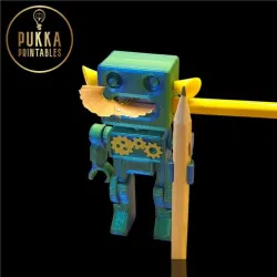 Robot Pencil Sharpener STL File | Movable Arms, Legs & Head