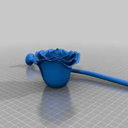 Rose with Hollow stem and Room for LED lights