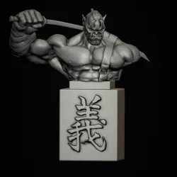 Samurai Orc Bust