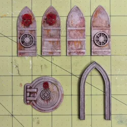 Set of 28mm Scale Doors
