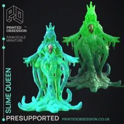 Slime Queen - Slime Creature -  PRESUPPORTED - Illustrated and Stats - 32mm scale