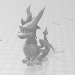 Spyro the Dragon sitting / waiting pose (+Keychain version)