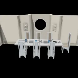 Star Wars Cloud City Dining Room Diorama for 3.75" and 6" figures