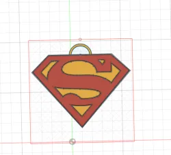 superman logo keychain